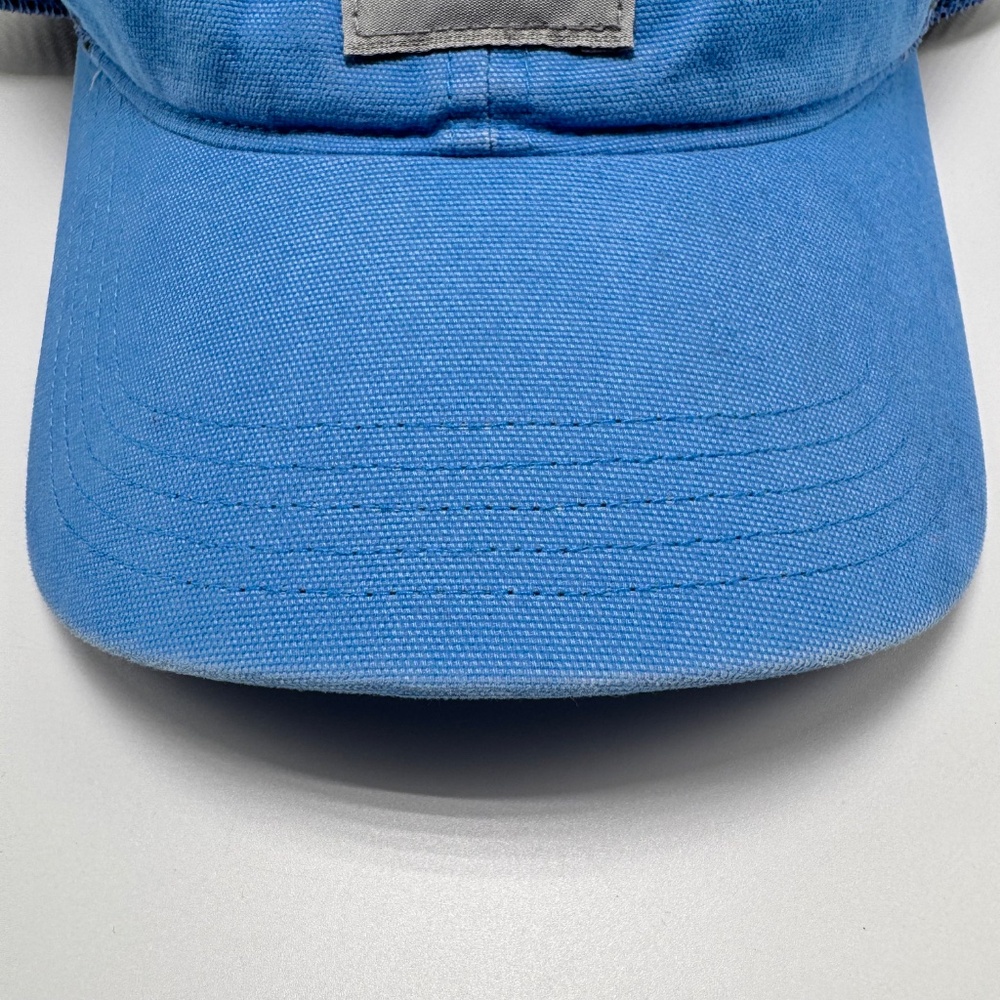 Carhartt Blue Canvas Meshback Adjustable Snapback Trucker Cap Hat AH0286 - Picture 8 of 9